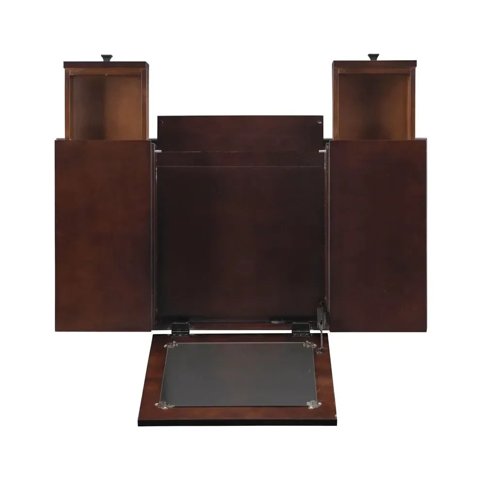 Linon Home Decor Clarkia The Angela Walnut Vanity Set Storage Table/Bench NewBox